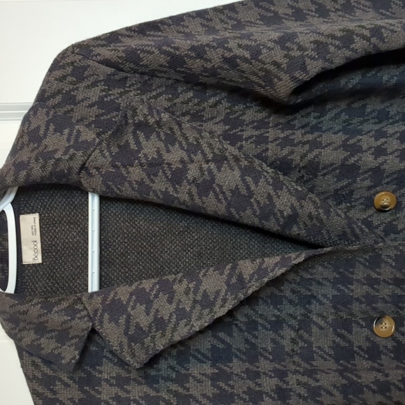 Be Cool Blue Grey Houndstooth Cardigan - Picture 2 of 8